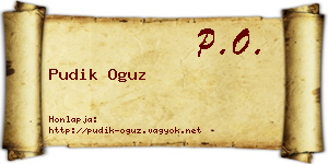 Pudik Oguz névjegykártya